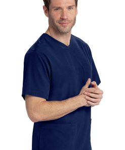 Skechers Men's Vitality Solid Scrub Top -Silverts-shop 3 bc skt082 650