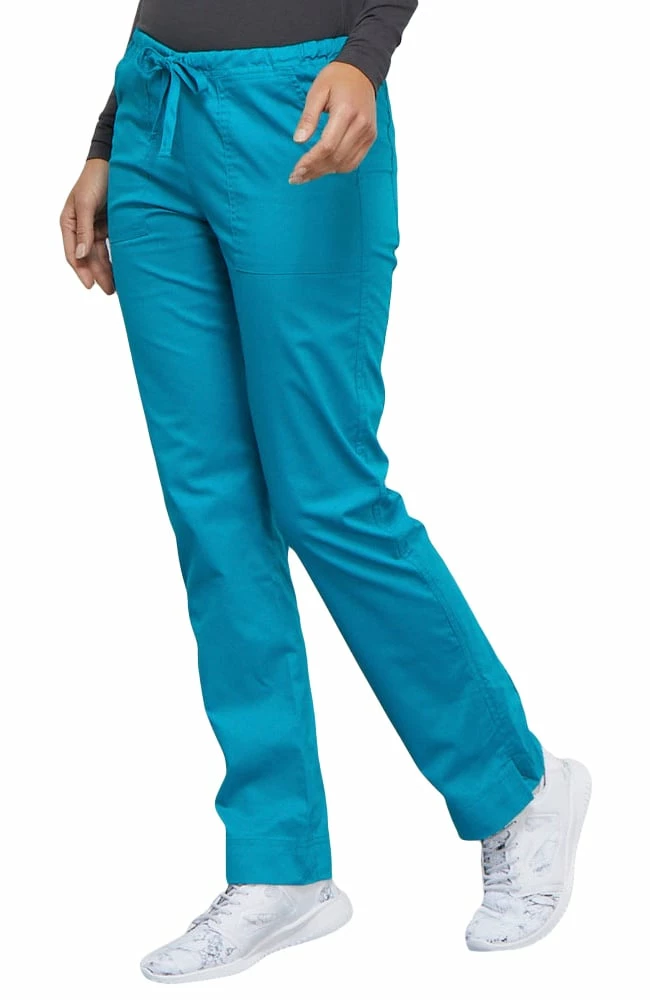 Cherokee Workwear Clearance Women's Mid Rise Skinny Leg Scrub Pant - Image 3