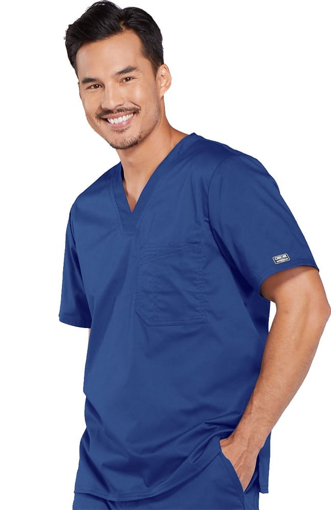 Clearance Men's V-Neck Solid Scrub Top Cherokee Workwear Clearance Men's V-Neck Solid Scrub Top -Silverts-shop 3 ck 4743 clearance 650