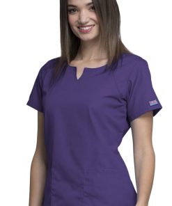 Cherokee Workwear Clearance Women's Round Neck Solid Scrub Top 4 Cherokee Workwear Clearance Women's Round Neck Solid Scrub Top -Silverts-shop 3 ck 4824 clearance 650