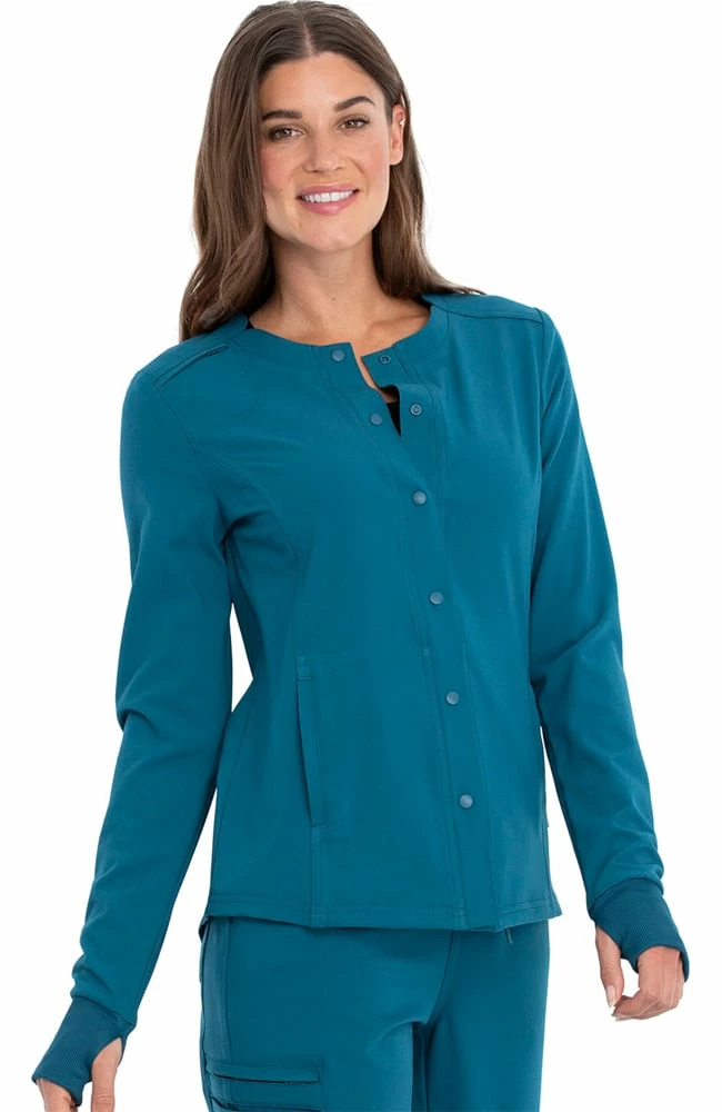 Cherokee Clearance Women's Solid Scrub Jacket - Image 3