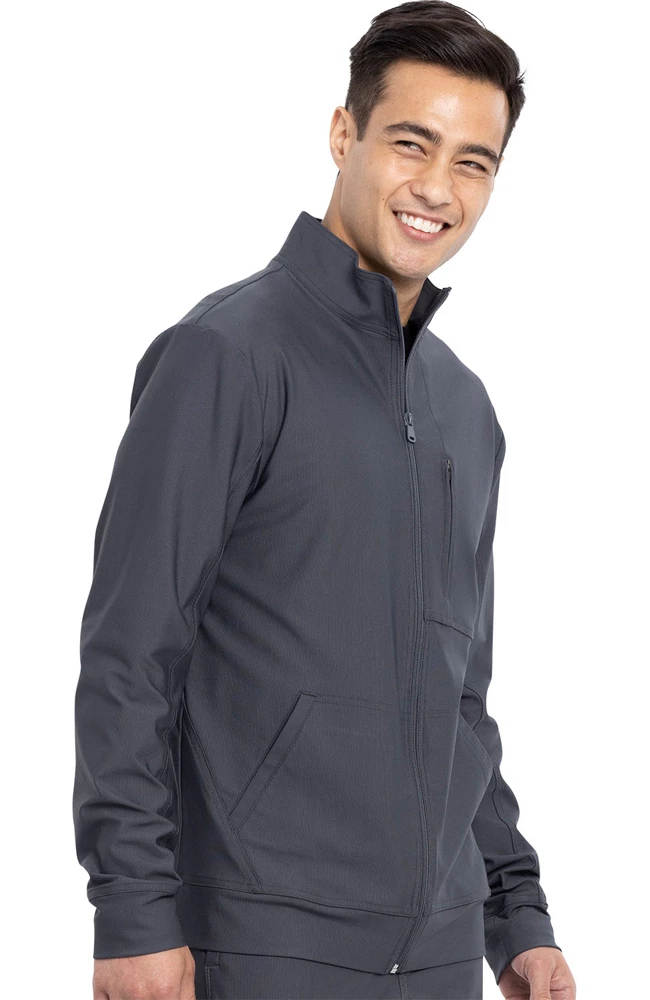 Cherokee Men's Zip Front Solid Scrub Jacket - Image 3