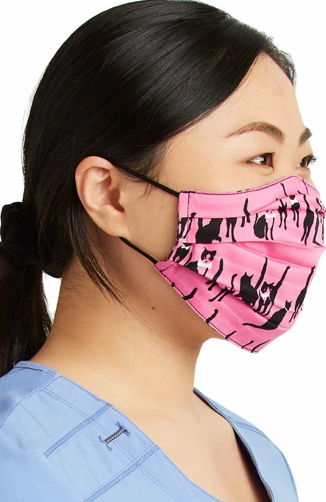 Cherokee Women's Reversible A Hopeful Hearts & Mr. Purr-fect Print Face Mask - Image 3