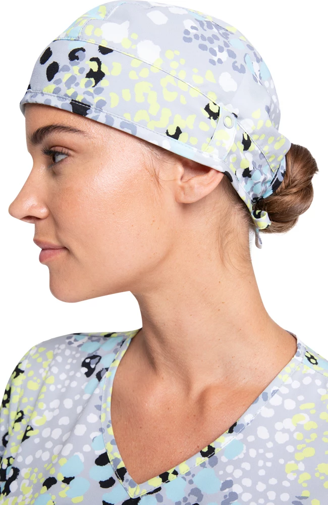 Cherokee Clearance Women's Spots Gone Wild Print Scrub Hat - Image 3