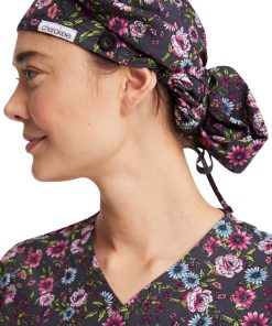Cherokee Women's Romantic Garden Print Bouffant Scrub Hat 4 Cherokee Women's Romantic Garden Print Bouffant Scrub Hat -Silverts-shop 3 ck ck514 print 650 1
