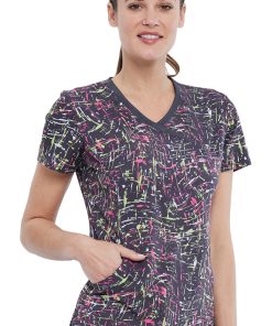 Cherokee Clearance Women's From Scratch Print Scrub Top -Silverts-shop 3 ck ck608 printclearance 650 1
