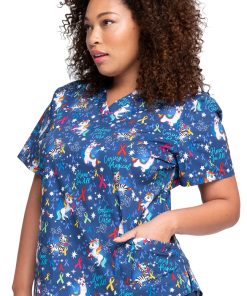 Cherokee Clearance Women's Magical Care Print Scrub Top 4 Cherokee Clearance Women's Magical Care Print Scrub Top -Silverts-shop 3 ck ck652 printclearance 650 2