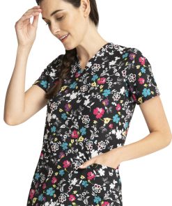 Cherokee Clearance Women's Scroll For It Print Scrub Top 4 Cherokee Clearance Women's Scroll For It Print Scrub Top -Silverts-shop 3 ck ck671 printclearance 650 1