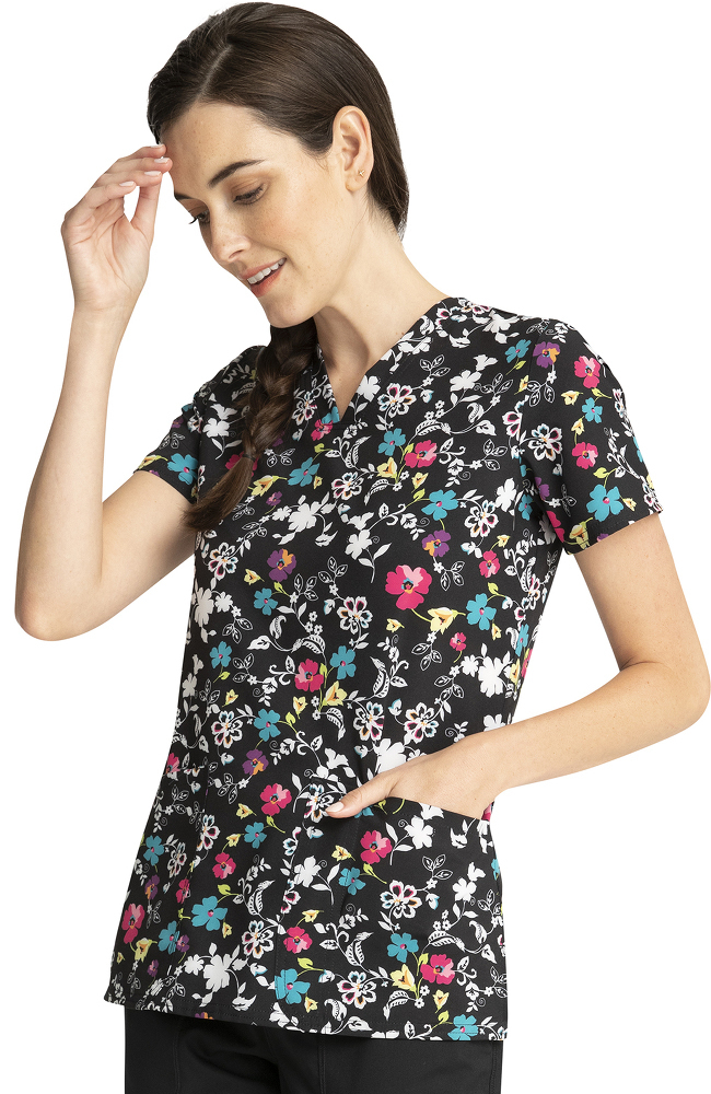 Clearance Women's Scroll For It Print Scrub Top Cherokee Clearance Women's Scroll For It Print Scrub Top -Silverts-shop 3 ck ck671 printclearance 650 1