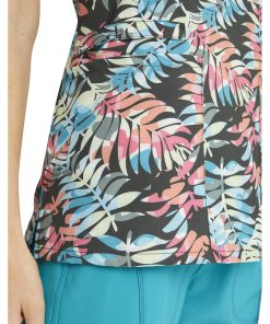 Cherokee Clearance Women's Mock Wrap Loving Tropic Print Scrub Top 7 Cherokee Clearance Women's Mock Wrap Loving Tropic Print Scrub Top -Silverts-shop 3 ck ck688 printclearance 650