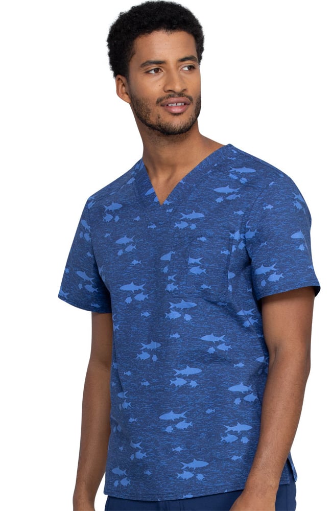 Clearance Men's Stay In School Print Scrub Top Cherokee Clearance Men's Stay In School Print Scrub Top -Silverts-shop 3 ck ck692 printclearance 650 2