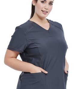 Cherokee Women's V-Neck Solid Scrub Top 4 Cherokee Women's V-Neck Solid Scrub Top -Silverts-shop 3 ck ck723 650