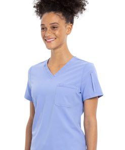 Cherokee Clearance Women's Tuckable Solid Scrub Top -Silverts-shop 3 ck ck788a clearance 650