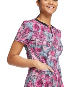 Cherokee Women's Hiss Or Miss Print Scrub Top 4 Cherokee Women's Hiss Or Miss Print Scrub Top -Silverts-shop 3 ck ck880 print 650