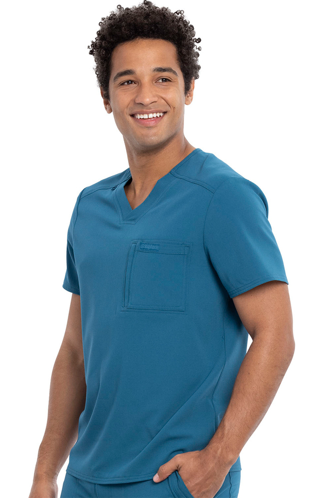 Clearance Men's Tuckable Solid Scrub Top Cherokee Clearance Men's Tuckable Solid Scrub Top -Silverts-shop 3 ck ck887a clearance 650