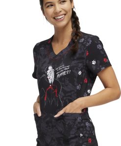 Heartsoul Women's Who Needs You Print Scrub Top -Silverts-shop 3 ck hs794 print 650