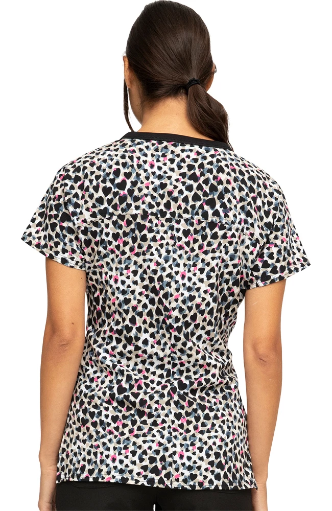 Heartsoul Clearance Women's Forever Wild At Heart Print Scrub Top - Image 3