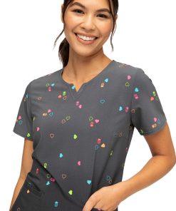 Heartsoul Clearance Women's Pineapple Pop Print Scrub Top 4 Heartsoul Clearance Women's Pineapple Pop Print Scrub Top -Silverts-shop 3 ck hs821 printclearance 650