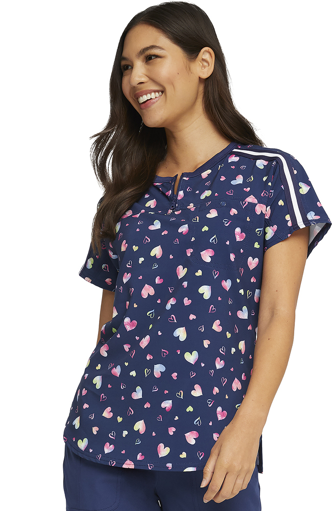 Clearance Women's Loving Art Print Scrub Top Heartsoul Clearance Women's Loving Art Print Scrub Top -Silverts-shop 3 ck hs831 printclearance 650