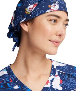Cherokee Women's Stay Frosty Print Bouffant Scrub Hat -Silverts-shop 3 ck tf514 print 650 2
