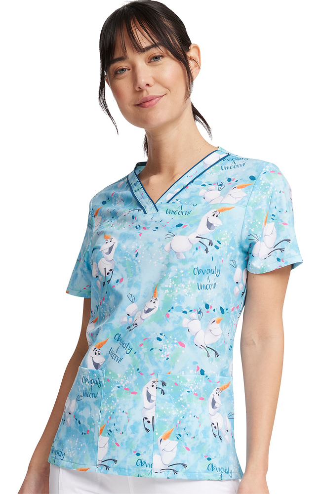Women's Obviously A Unicorn Print Scrub Top Cherokee Women's Obviously A Unicorn Print Scrub Top -Silverts-shop 3 ck tf610 print 650