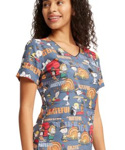 Cherokee Women's Grateful Snoopy Print Scrub Top -Silverts-shop 3 ck tf614 print 650 2