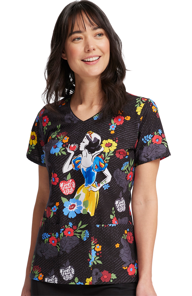 Women's Just One Apple Print Scrub Top Cherokee Women's Just One Apple Print Scrub Top -Silverts-shop 3 ck tf614 print 650