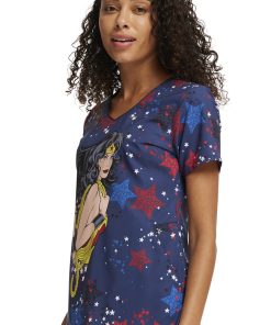 Cherokee Women's Hang With The Stars Print Scrub Top -Silverts-shop 3 ck tf626 print 650 1