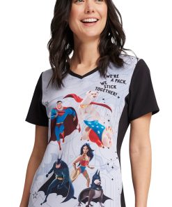 Cherokee Women's Super-Pets Print Scrub Top 4 Cherokee Women's Super-Pets Print Scrub Top -Silverts-shop 3 ck tf627 print 650 1