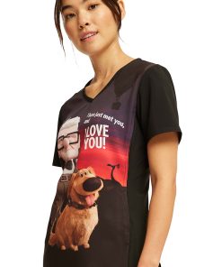 Cherokee Women's Dug The Dog Print Scrub Top 4 Cherokee Women's Dug The Dog Print Scrub Top -Silverts-shop 3 ck tf627 print 650