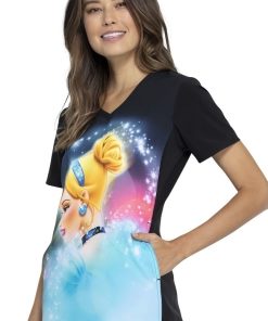 Cherokee Clearance Women's Cinderella Dream Print Scrub Top 4 Cherokee Clearance Women's Cinderella Dream Print Scrub Top -Silverts-shop 3 ck tf627 printclearance 650 3