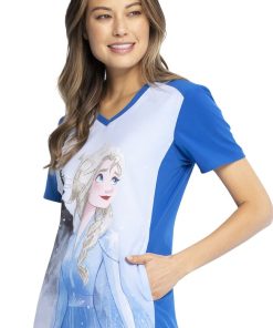 Cherokee Clearance Women's Mythic Journey Print Scrub Top -Silverts-shop 3 ck tf637 printclearance 650 5