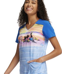 Cherokee Women's Sensational Sunset Print Scrub Top 4 Cherokee Women's Sensational Sunset Print Scrub Top -Silverts-shop 3 ck tf645 print 650