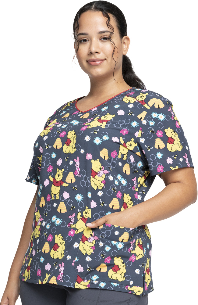 Clearance Women's Bee's Knees Print Scrub Top Cherokee Clearance Women's Bee's Knees Print Scrub Top -Silverts-shop 3 ck tf659 printclearance 650 1