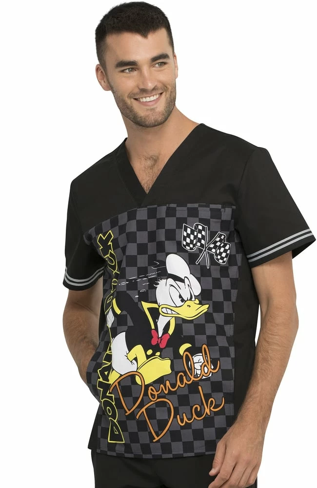 Cherokee Clearance Men's Built For Speed Print Scrub Top - Image 3