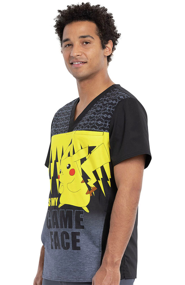 Clearance Men's Game Face Print Scrub Top Cherokee Clearance Men's Game Face Print Scrub Top -Silverts-shop 3 ck tf704 printclearance 650