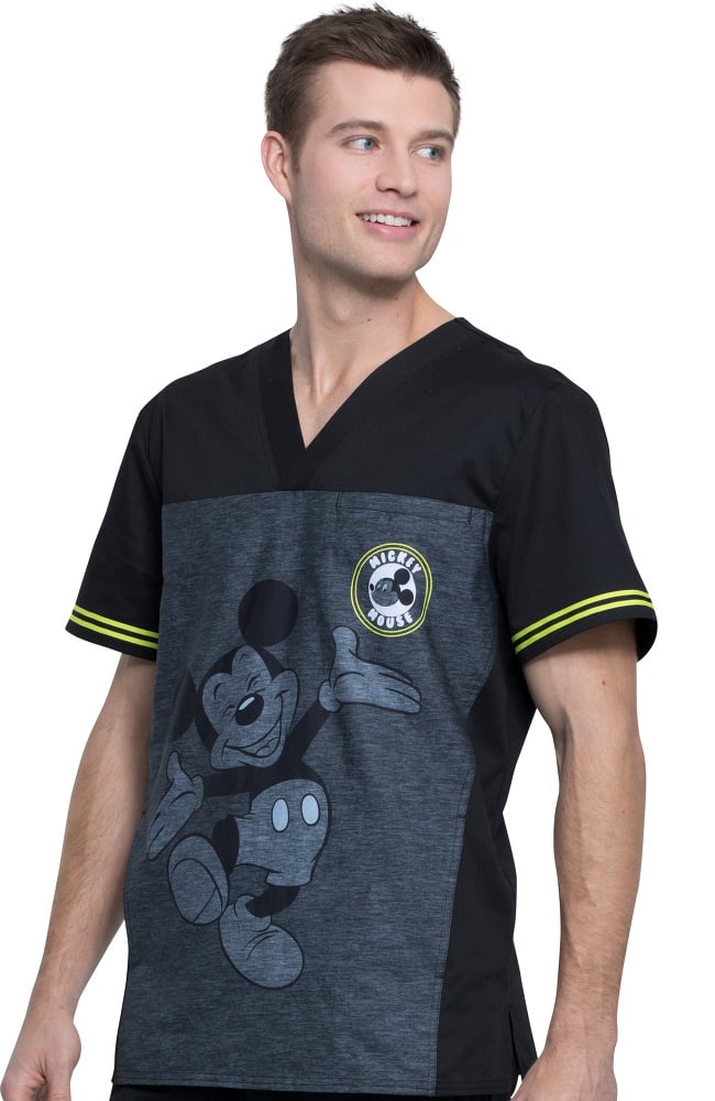 Cherokee Clearance Men's V-Neck Be Yourself Print Scrub Top 5 Cherokee Clearance Men's V-Neck Be Yourself Print Scrub Top - Image 3