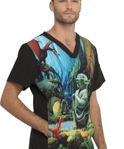 Cherokee Clearance Men's Jedi Master I Am Print Scrub Top 4 Cherokee Clearance Men's Jedi Master I Am Print Scrub Top -Silverts-shop 3 ck tf708 printclearance 650 5