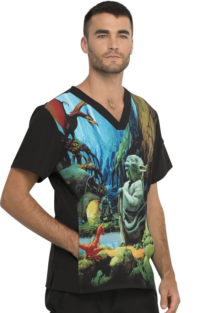 Clearance Men's Jedi Master I Am Print Scrub Top Cherokee Clearance Men's Jedi Master I Am Print Scrub Top -Silverts-shop 3 ck tf708 printclearance 650 5