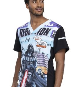Cherokee Clearance Men's Rebellion Print Scrub Top -Silverts-shop 3 ck tf708 printclearance 650 6