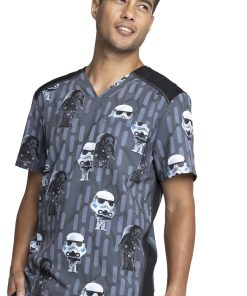 Cherokee Clearance Men's Chibi Empire Print Scrub Top -Silverts-shop 3 ck tf713 printclearance 650