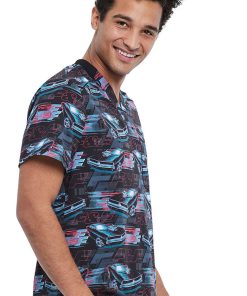 Cherokee Clearance Men's Fast And Furious Print Scrub Top -Silverts-shop 3 ck tf730 printclearance 650 1