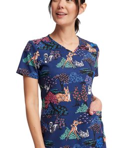 Cherokee Women's Meadow Frolic Print Scrub Top -Silverts-shop 3 ck tf737 print 650 1
