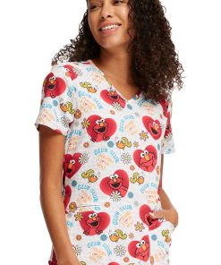 Cherokee Women's Glub Glub Print Scrub Top 4 Cherokee Women's Glub Glub Print Scrub Top -Silverts-shop 3 ck tf737 print 650