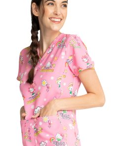 Cherokee Clearance Women's Hello Kitty Sunshine Print Scrub Top 4 Cherokee Clearance Women's Hello Kitty Sunshine Print Scrub Top -Silverts-shop 3 ck tf770 printclearance 650