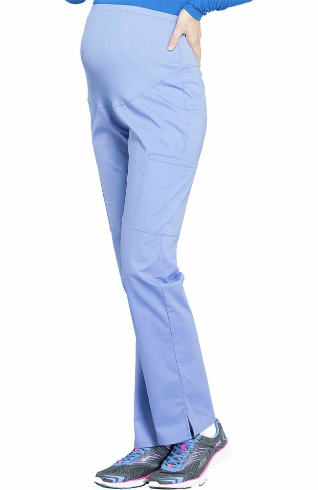 Cherokee Workwear Clearance Women's Maternity Soft Knit Waistband Scrub Pant - Image 3