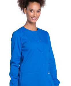 Cherokee Workwear Clearance Women's Snap Front Warm-Up Solid Scrub Jacket 4 Cherokee Workwear Clearance Women's Snap Front Warm-Up Solid Scrub Jacket -Silverts-shop 3 ck ww340 clearance 650