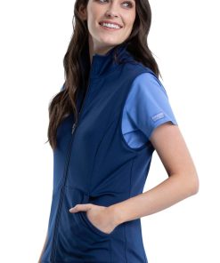 Cherokee Workwear Women's Knit Solid Scrub Vest 4 Cherokee Workwear Women's Knit Solid Scrub Vest -Silverts-shop 3 ck ww521 650