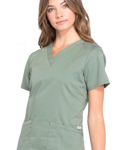 Cherokee Workwear Clearance Women's V-Neck Solid Scrub Top 9 Cherokee Workwear Clearance Women's V-Neck Solid Scrub Top -Silverts-shop 3 ck ww665 clearance 650