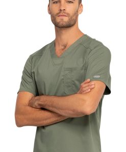 Cherokee Workwear Clearance Men's V-Neck Solid Scrub Top 9 Cherokee Workwear Clearance Men's V-Neck Solid Scrub Top -Silverts-shop 3 ck ww690 clearance 650